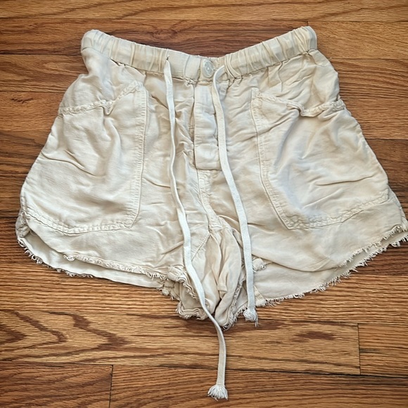 Free People Pants - Free People Linen-Blend High Waist Shorts